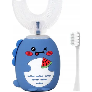 Zubní kartáček SONICKÝ KARTÁČEK pro děti, kartáček 6-12 let 360° U-tvar, Modrý