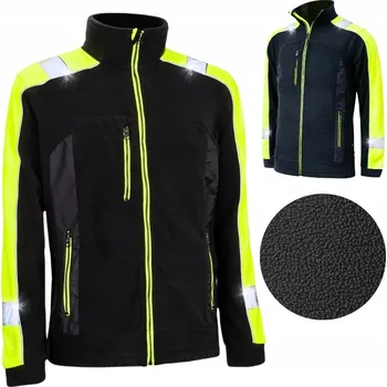Pánská mikina PRACOVNÍ FLEECE POLAR pánský Reflexní Pánská mikina fleecová mikina na zip BOZP