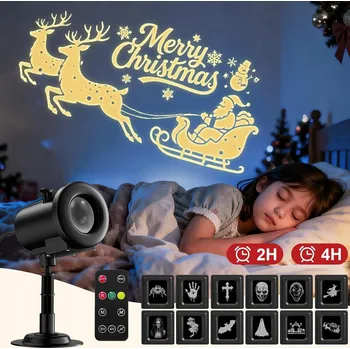 Projekční technika VÁNOČNÍ 3D PROJEKTOR VODĚODOLNÝ LED - VÁNOCE / HALLOWEEN