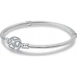 Náramek s přívěsky charms Stříbro 925 Jetel 18 cm