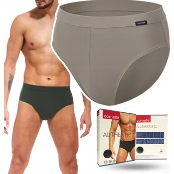 Slipy Pánské slipy CORNETTE AUTHENTIC, khaki, M