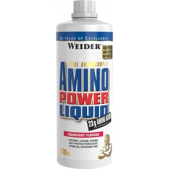 Aminokyselina Vícesložkový tekutý aminokyselinový přípravek Amino Power Liquid Weider 1000 g brusinka