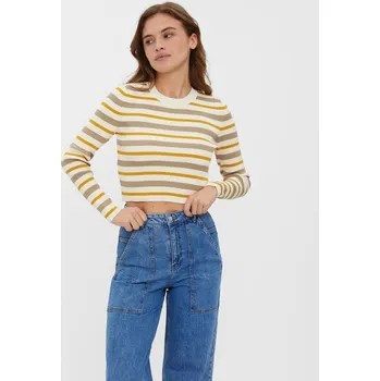 Dámské tričko Vero Moda Creme/ Grau 8767756 XL