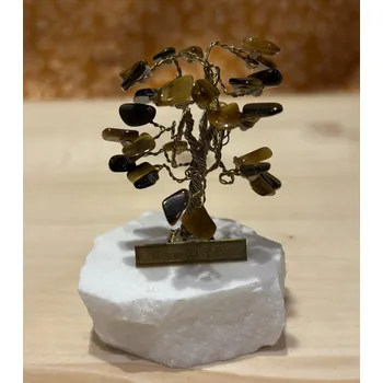 Drahý kámen Stromeček štěstí Tygří oko 5,5 cm