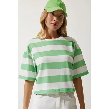 Dámské tričko Tričko Happiness Istanbul Weiß/ Grün 3510196 38