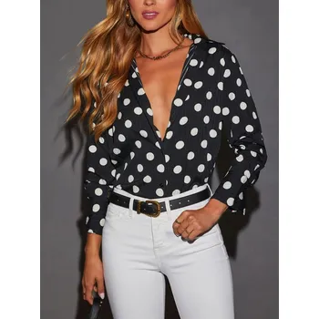 Dámská košile Košile Milan Kiss Schwarz/ Weiß 115644 XL