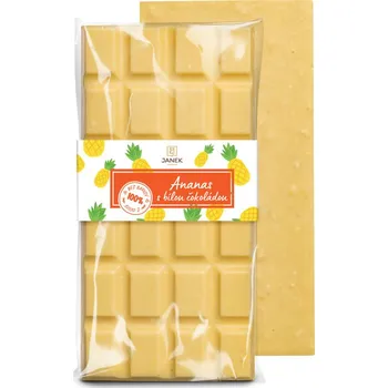 Čokoláda Bílá ovocná ananasová čokoláda