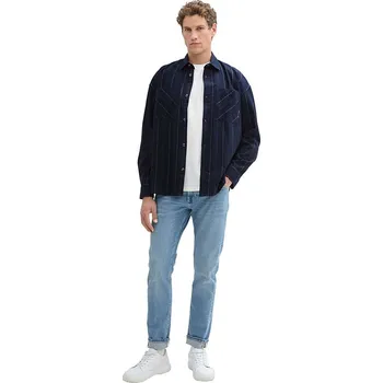 Pánská móda Košile Tom Tailor Dunkelblau 6708516 S