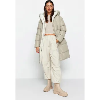 Dámská vesta Bunda trendyol Creme/ Hellgrün 3428365 S