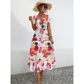 Dámské šaty Šaty Ariel Tesoro Weiß/ Rot 4126474 40