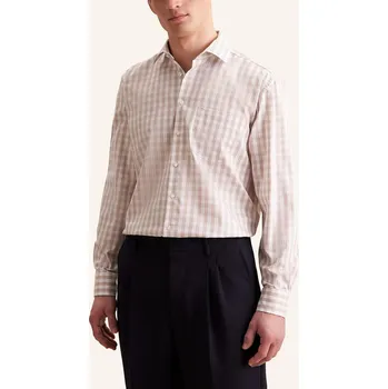 Pánská košile Košile Seidensticker Beige/ Weiß 427171 44