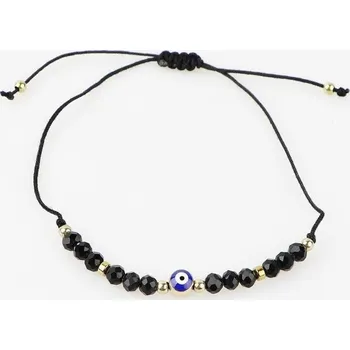 Náramek Náramek šňůrkový černý se zlým okem