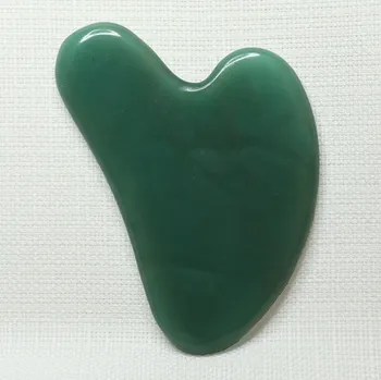 Masážní kámen N22 Gua sha z avanturínu tvar srdce