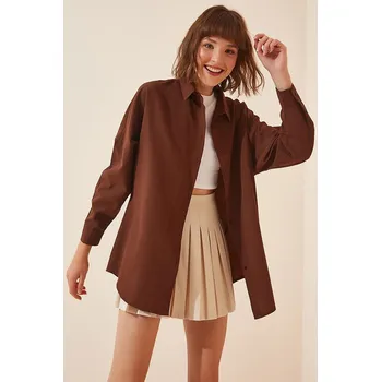 Dámské tričko Happiness Istanbul Braun 5861972 36