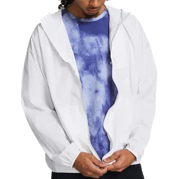 Pánská větrovka Bunda s kapucí Under Armour Launch Lightweight Jacket 1381879-100 Velikost XL