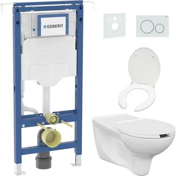 Klozet Závěsné WC + prkénko ETIUDA + tlačítko SIGMA + podomítkový modul + podložka