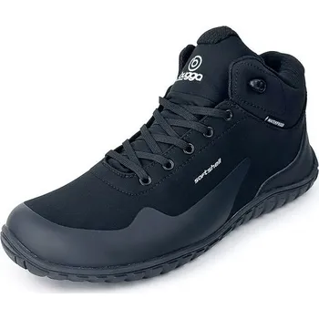 Chlapecká obuv outdoorové celoroční softshellové barefootové boty BUGGA SIKOR Black B00195-10 - 44