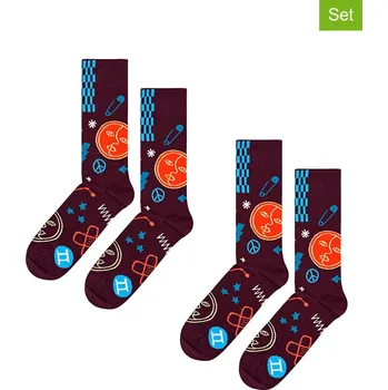 Pánské ponožky Ponožky Happy Socks Lila/ Hellblau 7622172 36