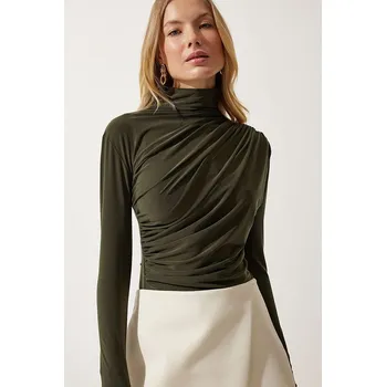 Dámské tričko Happiness Istanbul Dunkelgrün 5927965 38