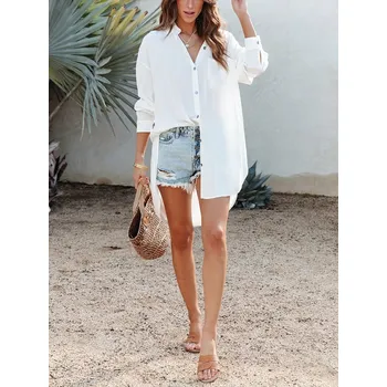 Dámská košile Košile Milan Kiss Weiß 5864682 L