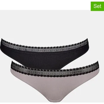 Dámská móda Kalhotky Sloggi Schwarz/ Grau 6449968 XL