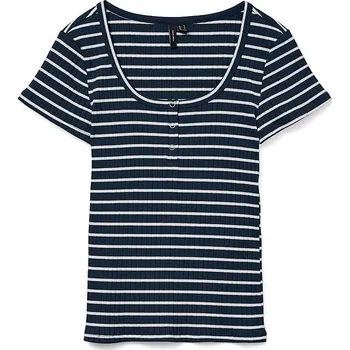 Dámská móda Tričko Vero Moda Dunkelblau/ Weiß 4125862 M