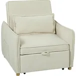 Rozkládací křeslo s funkcí lůžka | bílé