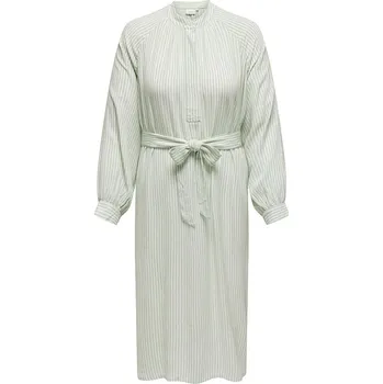 Oblečení a móda Šaty ONLY Carmakoma Hellgrün/ Weiß 1444278 42