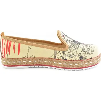 Dámské baleríny Goby Beige/ Schwarz/ Rot 8179685 35