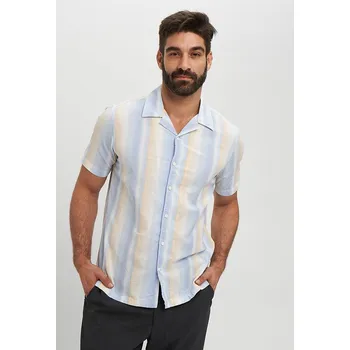 Pánské oblečení Košile Marks & Spencer Hellblau/ Gelb 3661010 XXL