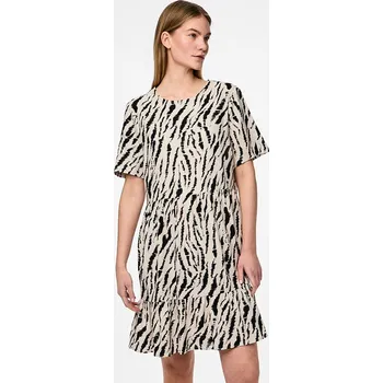 Dámské šaty Šaty Pieces Sand/ Schwarz 1610137 XS