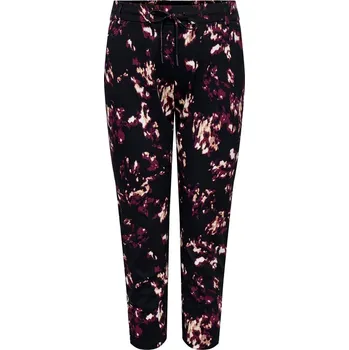 Dámské kalhoty ONLY Carmakoma Schwarz/ Lila 5558809 50/L32