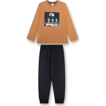 Chlapecké pyžamo Sanetta Hellbraun/ Schwarz 697871 164