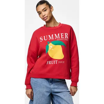 Dámská móda Mikina Pieces Rot 7216985 XS