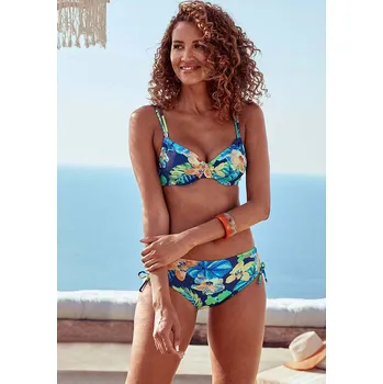 Dámské plavky Plavky LASCANA Dunkelblau/ Grün 7278263 36D-Cup