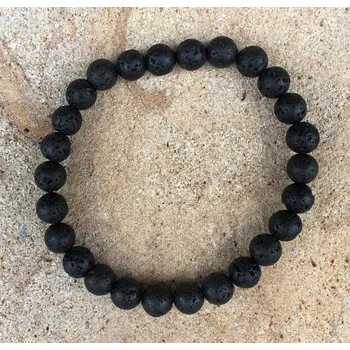 Náramek Pánský náramek Láva kulička 8 mm