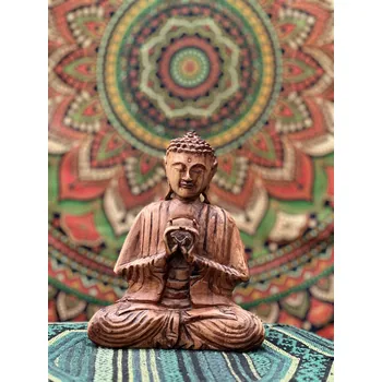 Buddha 13 - dřevěná socha