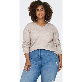 Dámský svetr ONLY Carmakoma Rosa/ Creme 9847185 M-46/48