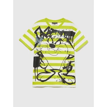 Chlapecké tričko Tričko Sisley Limette/ Weiß 2156098 160