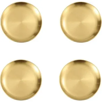 Talíř 4 ks talířů z nerezové oceli 30 cm Zlaté kuchyňské talíře velký průměr pro servírování hlavních jídel slavnostní stolování