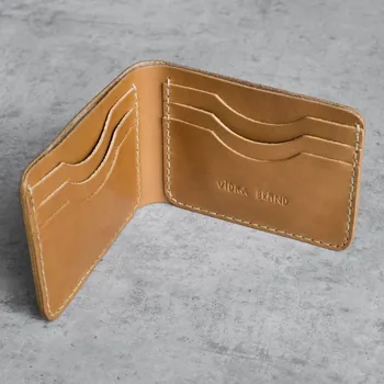 Peněženka KOŽENÁ PENĚŽENKA SLIM - SVĚTLÁ Vidra Brand