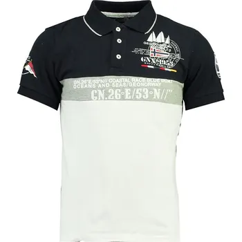 Chlapecké tričko Tričko Geographical Norway Weiß/ Dunkelblau 9401816 152