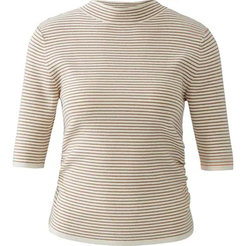 Dámský svetr Oui Weiß/ Hellbraun 7121272 42