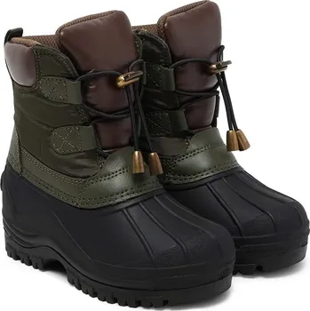 Dívčí kozačky Boty mikk-line Schwarz/ Khaki/ Braun 6374598 30