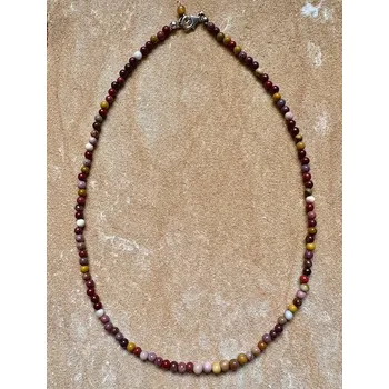 Náhrdelník Náhrdelník mokait-stříbro kulička 3mm délka 45cm