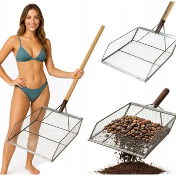 Lopata Lopata Síto Pro Hledání PROSÉVAČKA rýč Lopatka hrábě síťka oka 14