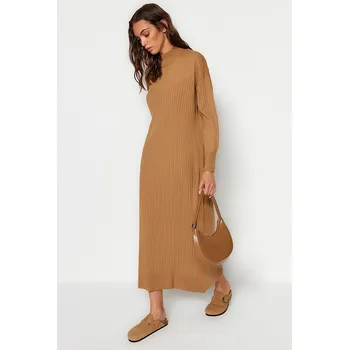 Dámské šaty Šaty trendyol Camel 6260759 S