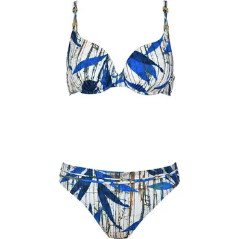 Dámské oblečení Plavky Naturana Blau/ Creme 762354 36B-Cup