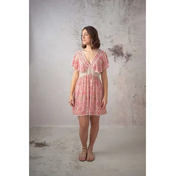 Dámské šaty Šaty Lula Natura Creme/ Pink 571022 onesize