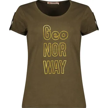 Dámská móda Tričko Geographical Norway Khaki 1199416 XL